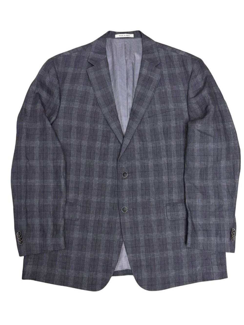 JOSEPH ABBOUD 100% LINEN Blazer Sport Coat Grey Business Casual Jacket Mens 46R